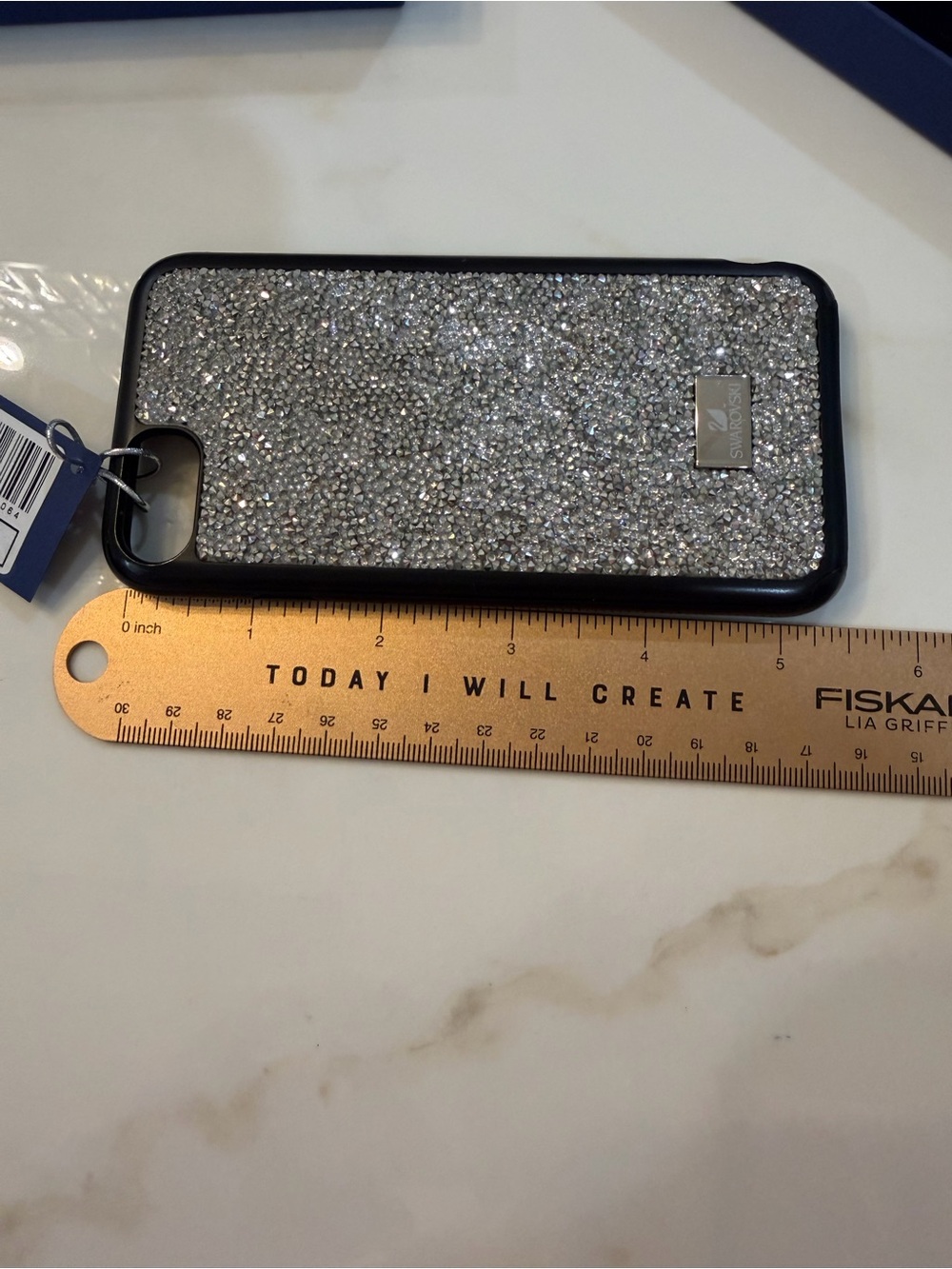 Swarovski Silver Crystal Embellished Phone Case - Picture 3 of 6